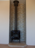 Krbová kamna Jotul, hnědá majolika, Brno